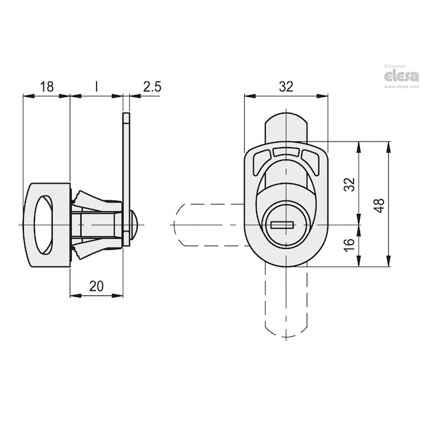 Lever Latches With Key, CSLU-FM-45-24